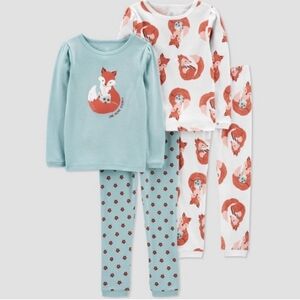 Carter's Just One You Toddler Girls 4-Piece Fox Pajamas